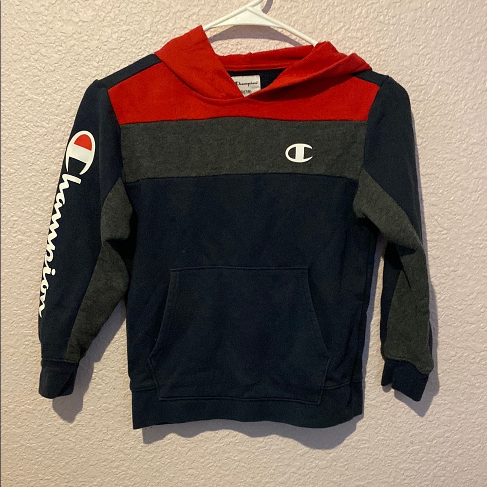Champion Kids' Red and Blue Hoodie